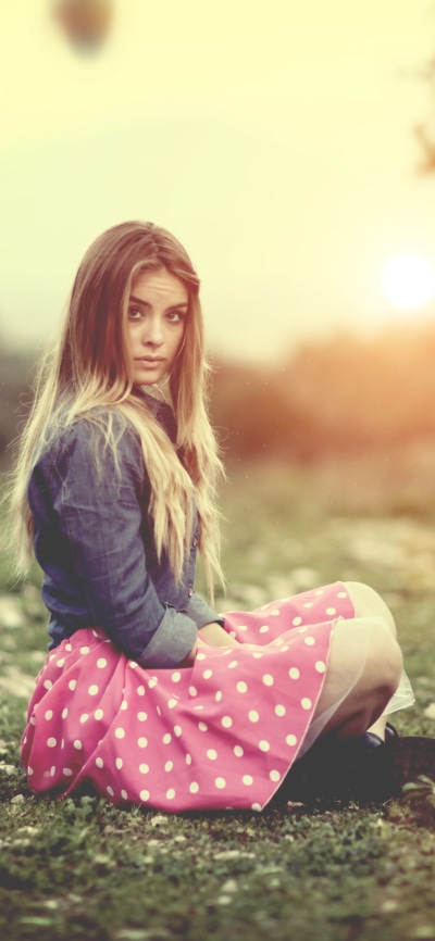 Women Model, Teddy Bear, Blur, Blonde, 1125x2436