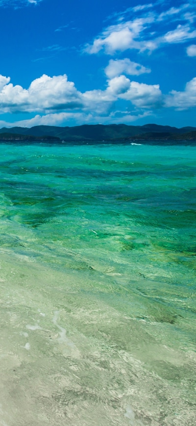 Earth Ocean, Turquoise, Sand, Cloud, Horizon, Tropical, 1125x2436
