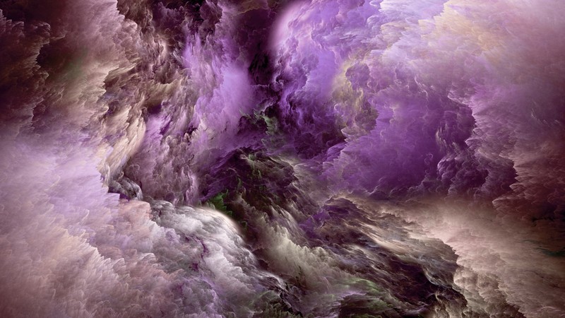 Clouds, 4k, abstract, purple, live photo
