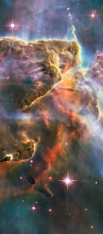 Sci Fi Nebula, Space, Carina Nebula, 1080x2460