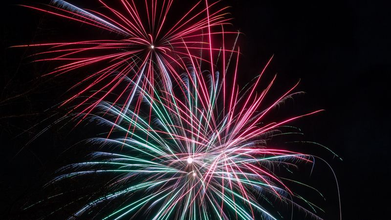 fireworks, sparks, glow, neon, 4k