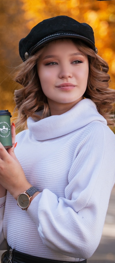 Women Model, Hat, Brunette, 1080x2460
