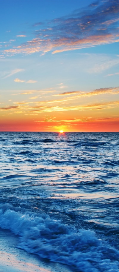 Earth Sunset, Horizon, Sky, Ocean, 1080x2460