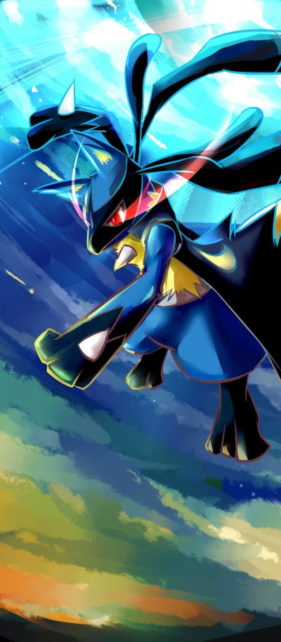 Anime Pokémon, Lucario (Pokémon), 1080x2460
