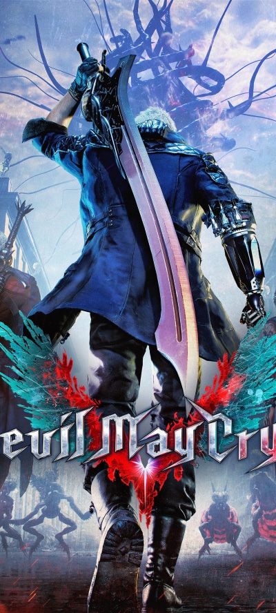 Video Game Devil May Cry 5, V (Devil May Cry), Dante (Devil May Cry), Nero (Devil May Cry), 1080x2400
