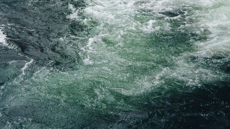 spray, water, sea, foam, stones, 4k