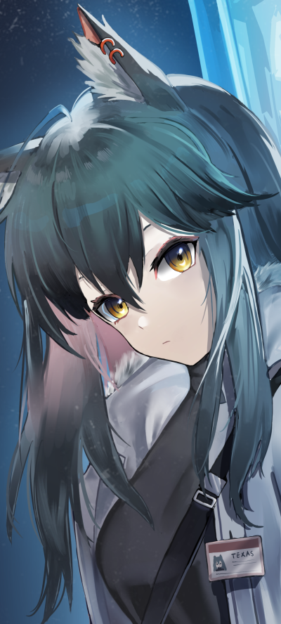 Video Game Arknights, Animal Ears, Texas (Arknights), 1080x2400