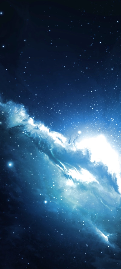Sci Fi Nebula, Space, Blue, 1080x2400