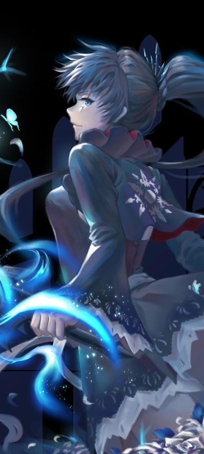 Anime RWBY, Weiss Schnee, 1080x2400