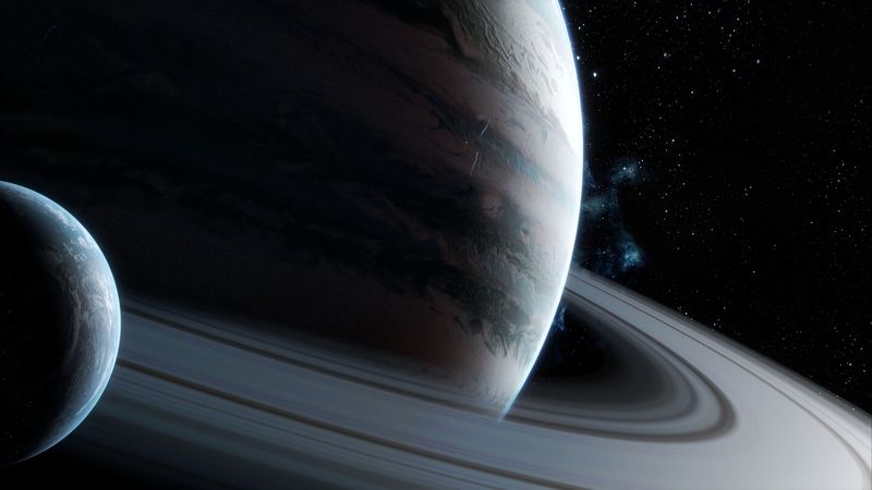 planet, stars, space, universe, 4k