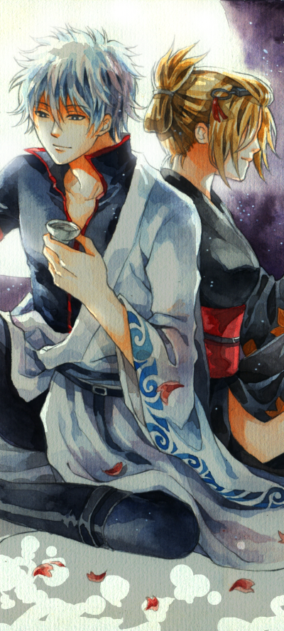 Anime Gintama, Tsukuyo (Gintama), Gintoki Sakata, 1080x2400