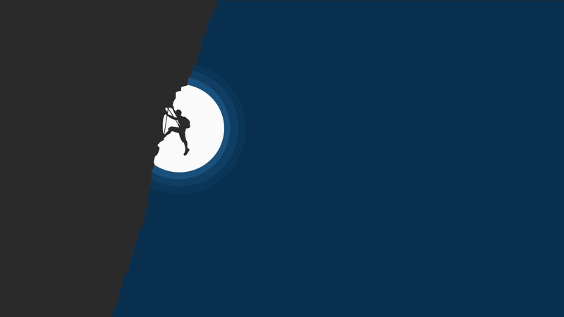 mountain, 4k, climber, flat