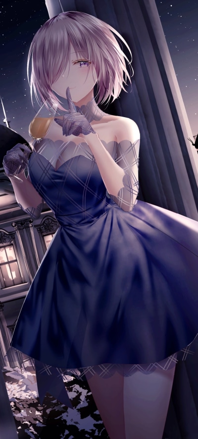 Anime Fate/Grand Order, Mashu Kyrielight, Fate (Series), Dress, 1080x2400