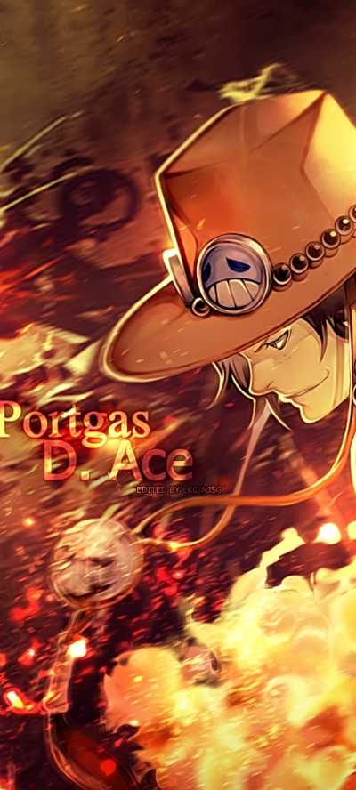 Anime One Piece, Portgas D. Ace, 1080x2400