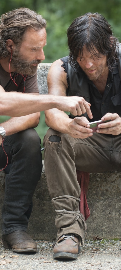 TV Show The Walking Dead, Andrew Lincoln, Daryl Dixon, Norman Reedus, Rick Grimes, 1080x2400
