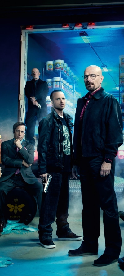 TV Show Breaking Bad, Aaron Paul, Bryan Cranston, Jesse Pinkman, Mike Ehrmantraut, Saul Goodman, 1080x2400