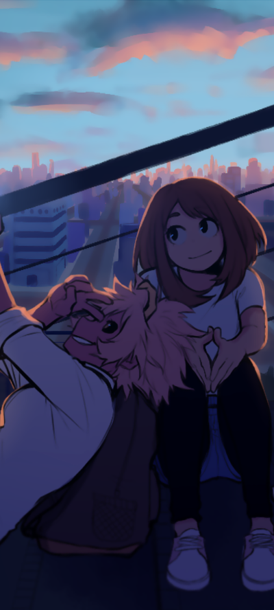 Anime My Hero Academia, Ochaco Uraraka, Mina Ashido, 1080x2400