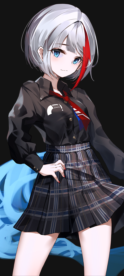 Anime Azur Lane, Short Hair, Admiral Graf Spee (Azur Lane), Blue Eyes, Grey Hair, Skirt, 1080x2400