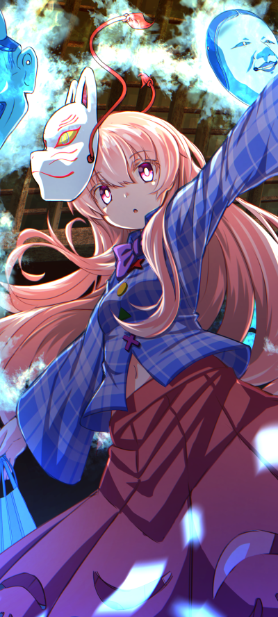 Anime Touhou, Hata No Kokoro, 1080x2400