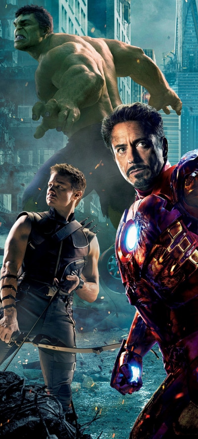 Movie The Avengers, Clint Barton, Avengers, Hawkeye, Hulk, Iron Man, 1080x2400