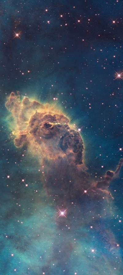 Sci Fi Nebula, Space, Carina Nebula, Stars, 1080x2400