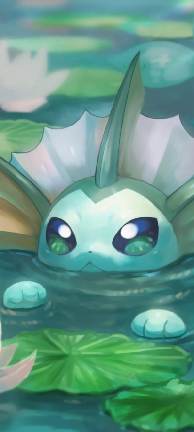 Video Game Pokémon, Vaporeon (Pokémon), Lotad (Pokémon), 1080x2400