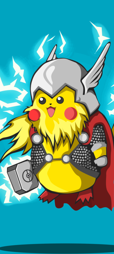Anime Pokémon, Thor, Pikachu, 1080x2400
