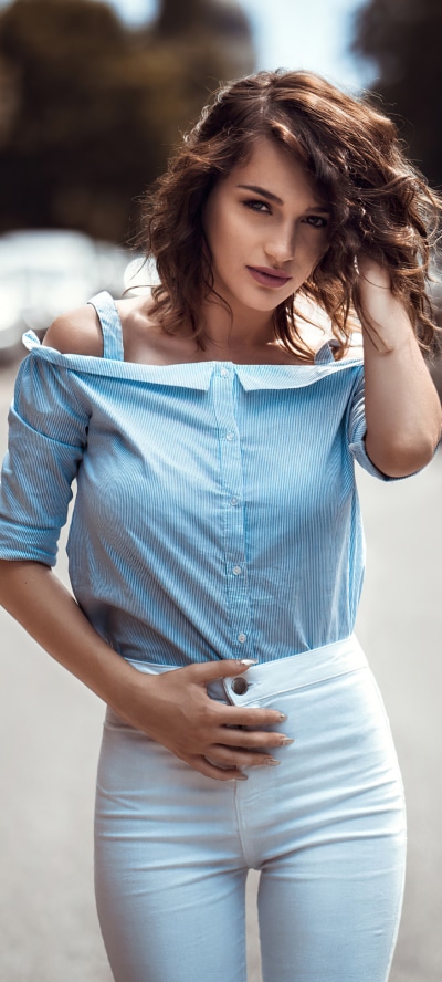 Women Model, Short Hair, Brunette, 1080x2400