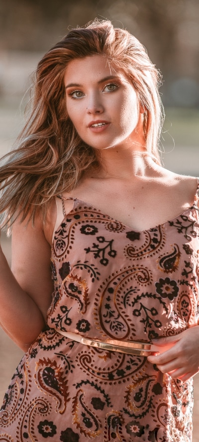 Women Model, Dress, Redhead, 1080x2400