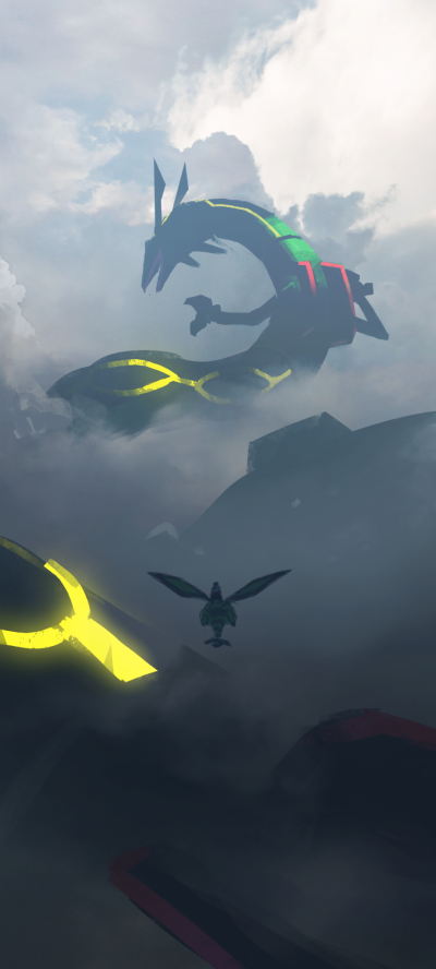 Anime Pokémon, Rayquaza (Pokémon), 1080x2400