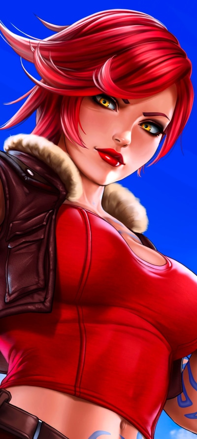 Video Game Borderlands 3, Red Hair, Lilith (Borderlands), Borderlands, Lipstick, Short Hair, 1080x2400