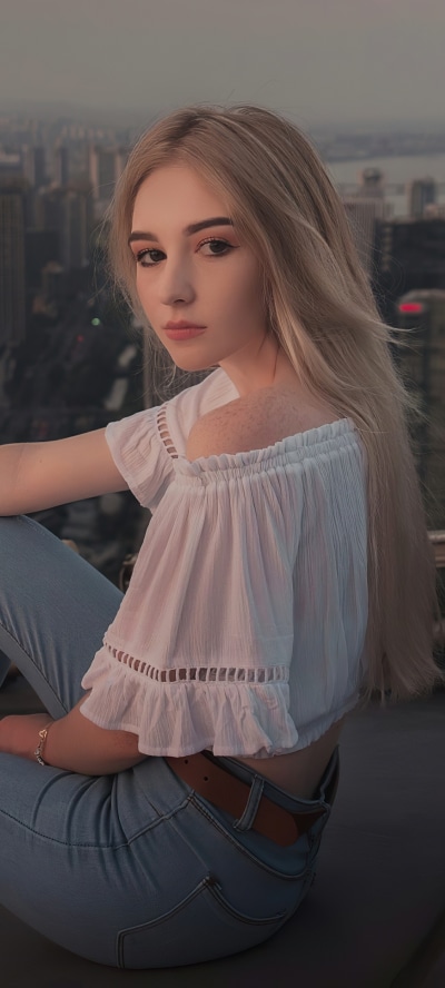 Women Model, Blonde, Long Hair, 1080x2400