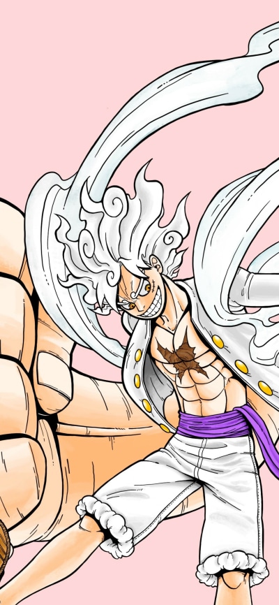 Anime One Piece, Monkey D. Luffy, Gear 5 (One Piece), 1080x2340