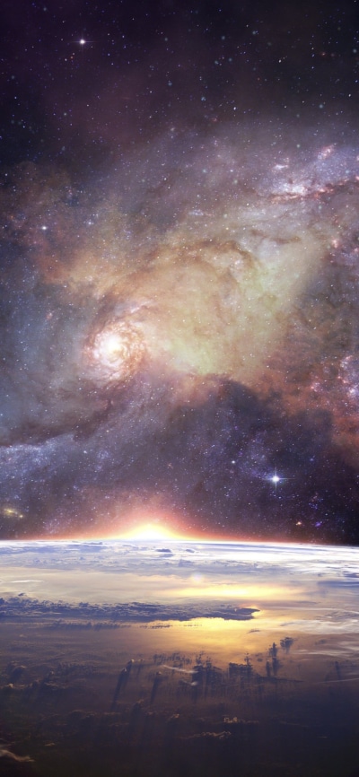 Sci Fi Galaxy, Stars, Planetscape, Space, 1080x2340