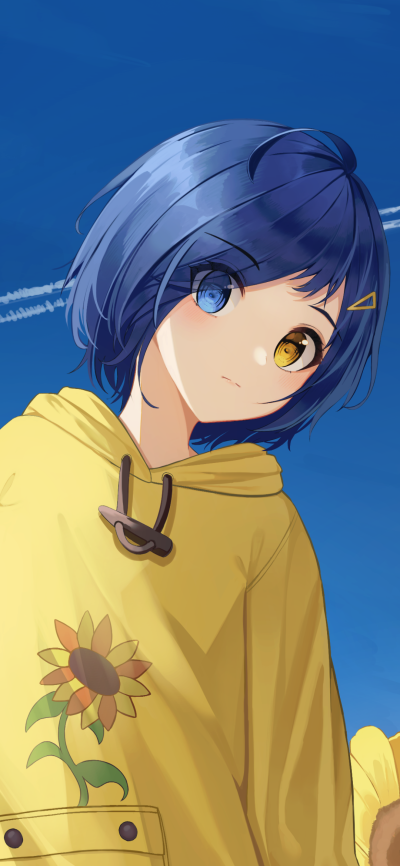 Anime Wonder Egg Priority, Heterochromia, Ai Ohto, 1080x2340