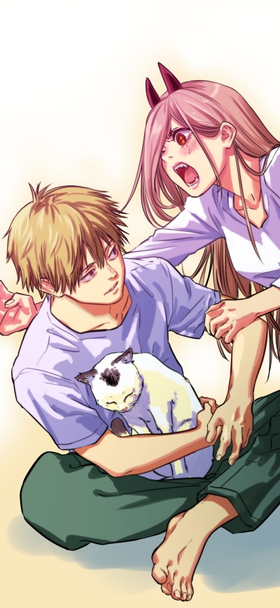 Anime Chainsaw Man, Denji (Chainsaw Man), Power (Chainsaw Man), 1080x2340