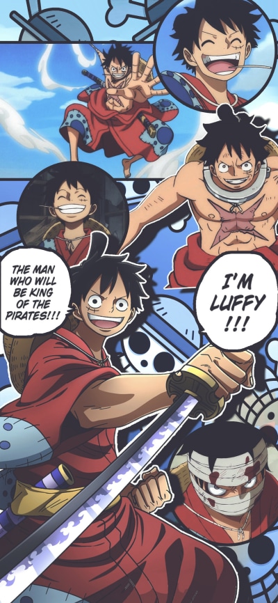 Anime One Piece, Monkey D. Luffy, 1080x2340