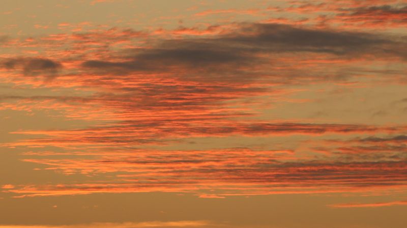 sky, sunset, pink, clouds, 4k
