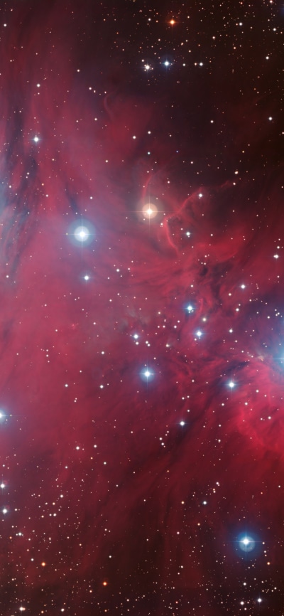 Sci Fi Nebula, Cone Nebula, Stars, Star Cluster, 1080x2340