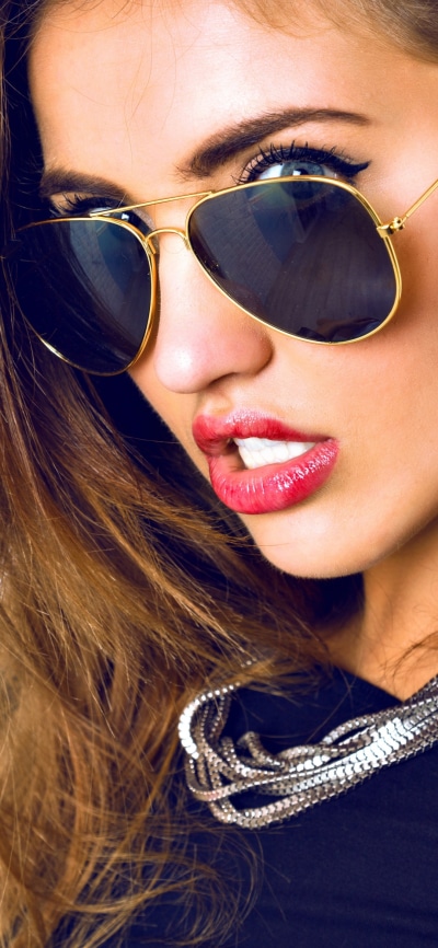 Women Model, Sunglasses, Face, Lipstick, 1080x2340