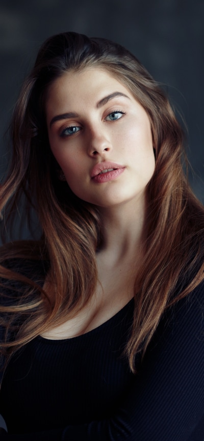 Women Model, Blue Eyes, Brunette, 1080x2340
