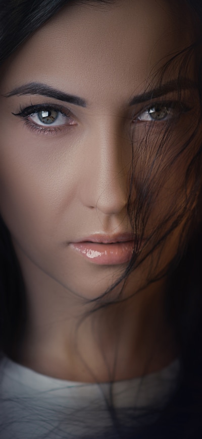 Women Model, Elena Voronina, Face, 1080x2340