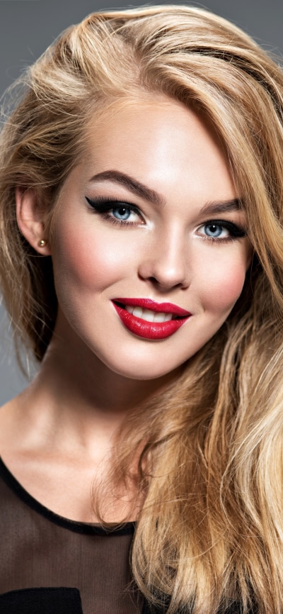 Women Model, Blonde, Blue Eyes, Smile, 1080x2340