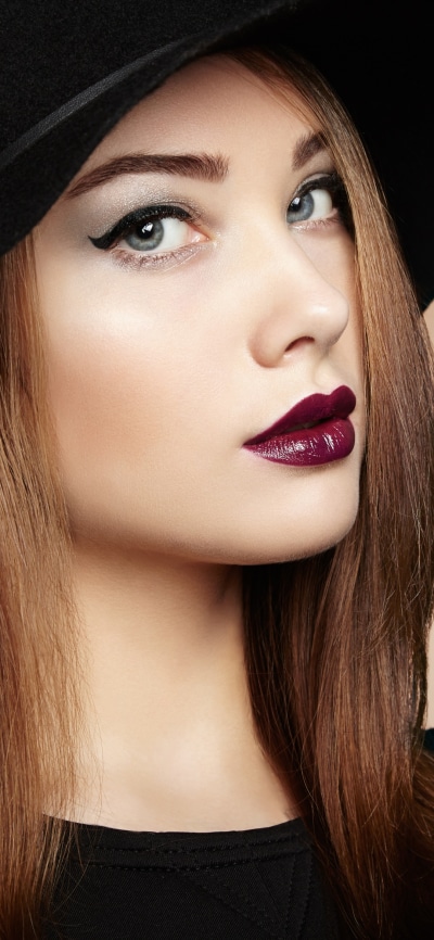 Women Model, Blue Eyes, Lipstick, 1080x2340