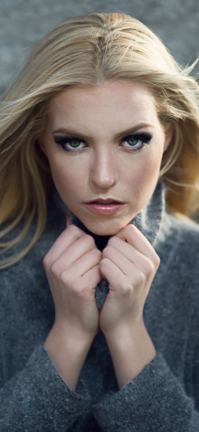 Women Model, Green Eyes, Blonde, 1080x2340