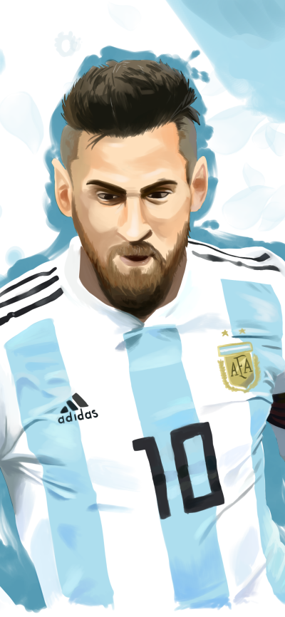 Sports Lionel Messi, Argentinian, Soccer, Drawing, 1080x2340
