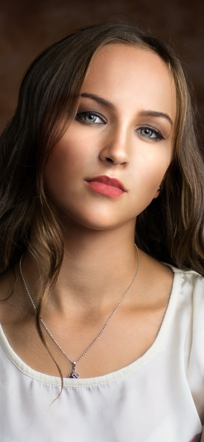 Women Model, Blue Eyes, Lipstick, Brunette, Face, 1080x2340
