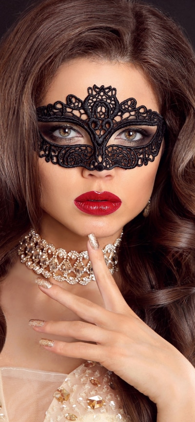 Women Model, Lipstick, Brunette, Mask, 1080x2340