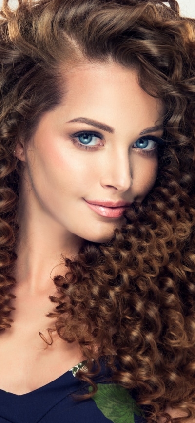 Women Model, Curl, Blue Eyes, Redhead, 1080x2340