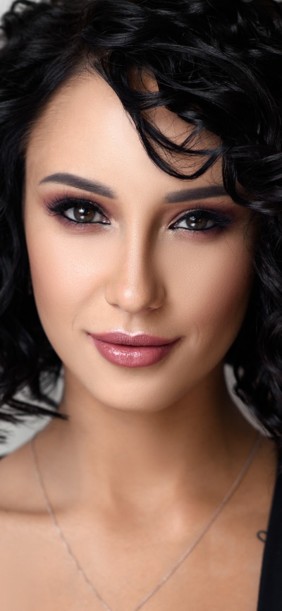 Women Model, Face, Black Hair, Short Hair, 1080x2340